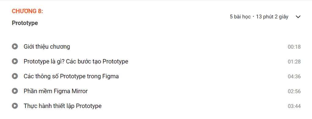 Nội dung khóa học Thiết kế giao diện Mobile App (UI) với siêu ứng dụng Figma