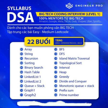 khóa học DSA Level 1 cùng Engineer Pro