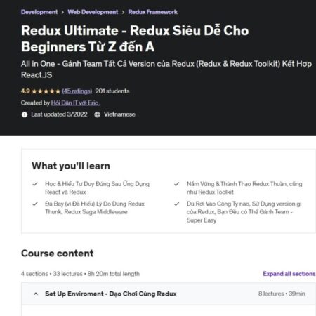 Redux Ultimate – Redux Siêu Dễ Cho Beginners Từ Z đến A